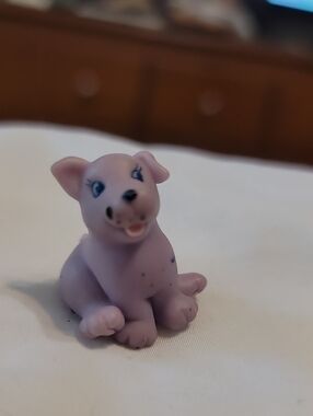 vintage 1990 Hasbro My Little Pony Li'l Litters purple Lady Labrador puppy figur